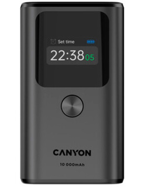Павербанк Canyon OnPower 130 2xUSB-C + 1xUSB-A 30W 10000mAh Grey