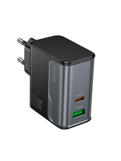 Мережевий зарядний пристрій Hoco CS74A Star Speed (1 USB-A + 1 USB-C) 45W Black (6942007653848)