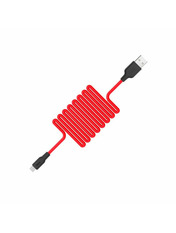 Кабель синхронізації Hoco X21 Silicone USB to Lightning 1m White/Pink (6931474711823)