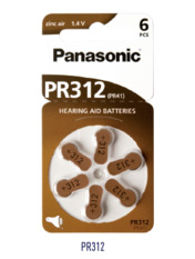 Батарейка Panasonic Zinc Air PR312 Zinc Air 6шт (PR-312/6LB)