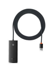 USB-хаб Baseus Lite Series 4-Port USB-A HUB Adapter USB 3.0 (4xUSB 3.0) Black