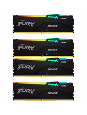 Оперативна пам’ять Kingston Fury Beast RGB DDR5 128GB (kit 4*32GB) 5600MHz (KF556C40BBAK4-128) 5600 128 4