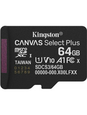 Карта пам'яті Kingston Canvas Select Plus Gen3 64 ГБ Ні microSD 64GB Class 10 UHS-I