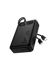 Павербанк Hoco J171A Edge with two cables 1xUSB-C + 1xUSB-A 20000 22.5 Black 22,5W 20000mAh Black