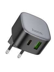 Мережевий зарядний пристрій Hoco CS32A (1 USB-A + 1 USB-C) 20W Black ()