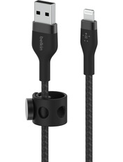 Кабель синхронізації Belkin Braided USB to Lightning Black 12W 1m Black (CAA010BT1MBK)