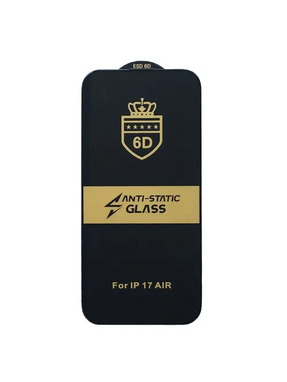 Захисне скло 6D Anti-static для Apple iPhone 17 Air глянсове Black
