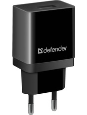 Мережевий зарядний пристрій Defender EPA-10 (1 USB-A) 10,5W Black (83572)