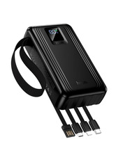 Павербанк Hoco J173 Dual Lighting + four cables 2xUSB-C + 2xUSB-A 22.5 20000 Black 22,5W 20000mAh Black