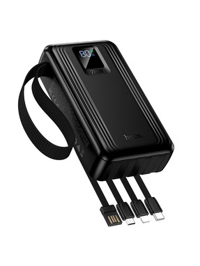 Павербанк Hoco J173 Dual Lighting + four cables 2xUSB-C + 2xUSB-A 22,5W 20000mAh Black