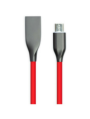Кабель синхронізації PowerPlant USB to microUSB Red 1 1m Red (CA911363)