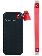 Портативний SSD Verbatim Pocket 2 ТБ Чорний 2TB USB 3.2 Black/Red (32196)