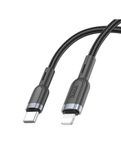 Кабель синхронізації Hoco U117 Grand intelligent power-off Type-C to Lightning Black 20W 1,2m Black Ні 1,2