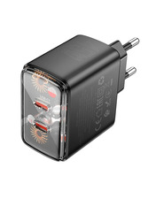 Мережевий зарядний пристрій Hoco CS43A 2 USB-C White (2 USB-C) 45W White