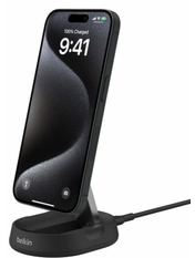 Бездротовий зарядний пристрій Belkin BoostCharge Pro Magnetic Qi2 Black 15 Black (WIA008VFBK)