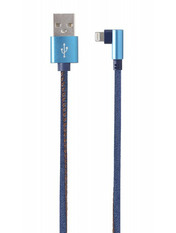 Кабель синхронізації Cablexpert USB to Lightning Blue 1 10.5W 1m Blue (CC-USB2J-AMLML-1M-BL)
