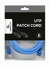 Мережевий патч-корд Cablexpert Cat.6 UTP Синій Blue 2 2m Blue (PP6U-2M/B)