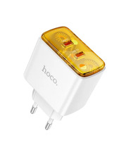 Мережевий зарядний пристрій Hoco CS43A 2 USB-C White (2 USB-C) 45W White 45 Відсутній