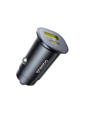 Автомобільний зарядний пристрій Baseus GoTrip DP1 30W 1 USB-A + 1 USB-C Black (C00072300123-00)