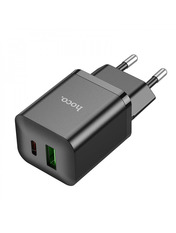 Мережевий зарядний пристрій Hoco N28 Black Відсутній (1 USB-C) 20W Black