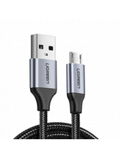 Кабель синхронізації Ugreen US290USB to microUSB Black 1,5 10W 1,5m Black (60147)