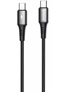 Кабель синхронізації Proove WireX Pro Type-C to Type-C 60W 1m Black (CCWX60002201)