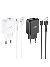 Мережевий зарядний пристрій Hoco N2 MicroUSB White (1 USB-A) 10,5W + кабель MicroUSB White 10.5 1 USB-A