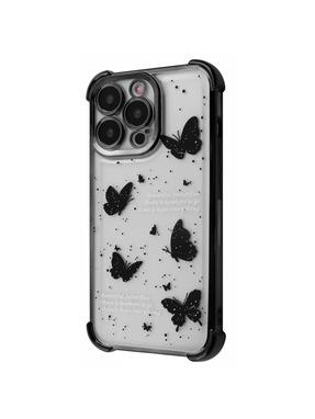 Чохол Wave Winkie для Apple iPhone 15 Pro Black/Butterfly (6938271504)