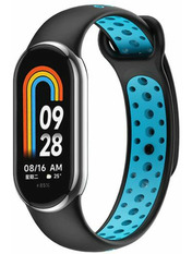 BeCover Vents Style Mi Band 8 Синій Black/Blue (709414)