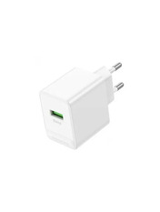 Мережевий зарядний пристрій Borofone BAS12A 1 USB-A White Відсутній (1 USB-A) 18W White 18