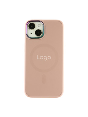 Чохол AG-Glass Chrome Camera with Magsafe для Apple iPhone 14 Pink Sand (6938102574)