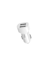 Автомобільний зарядний пристрій Hoco Z2A 12W Lightning 2 USB-A White 2 USB-A + кабель Lightning White (6957531069553)