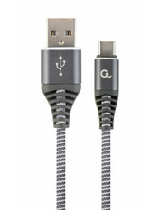 Кабель синхронізації Cablexpert AMCM USB to Type-C Gray 1 1m Gray (CC-USB2B-AMCM-1M-WB2)