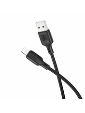 Кабель синхронізації Borofone BX113 SiliconeUSB to Lightning Black 1 12W 1m Black