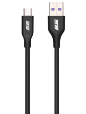 Кабель синхронізації 2E Glow USB to microUSB 1m Black (2E-CCAM-BL)