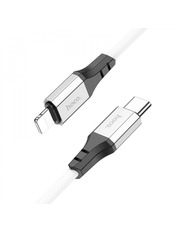 Кабель синхронізації Hoco X86 Spear Silicone Type-C to Lightning 1m White