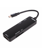 USB-хаб Maxxter HU3C-3PTF-01 Type-C (3xUSB 3.0) Black (HU3C-3PTF-01)