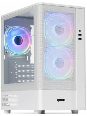 Корпус QUBE Geon ARGB Mini-Tower White (GEON_GWNU3)