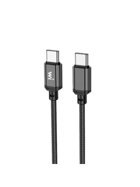 Кабель синхронізації Wibrand Cobra Type-C to Type-C 60W 1m Black (WI.DC/CO1B-CC)