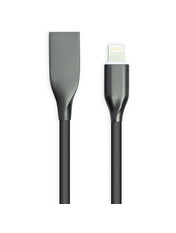 Кабель синхронізації PowerPlant USB to Lightning Black 2 2m Black (CA911806)