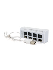 USB-хаб Pino Q100 USB 2.0 White (4xUSB 2.0) з додатковим живленням White (YT-HWS4HS-W)