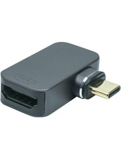 Відео адаптер PowerPlant HDMI (F) to Type-C (M) Black Power adapter (Power adapter) Black (CA914302)