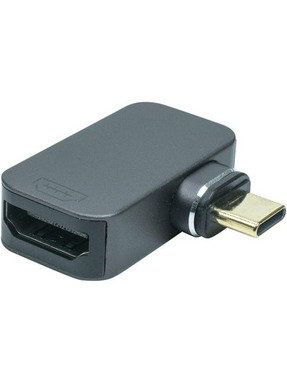 Відео адаптер PowerPlant HDMI (F) to Type-C (M) (Power adapter) Black (CA914302)