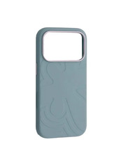 Чохол Flower Liquid Silicone Case MagSafe для Apple iPhone 17 Pro Cloud Blue