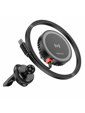 Автомобільний тримач Borofone BH207 Wireless Charging Дифлектор Black