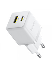 Мережевий зарядний пристрій Baseus Palm Відсутній (1 USB-A + 1 USB-C) 20W White (P10111608213-00) White 20 1 USB-A + 1 USB-C