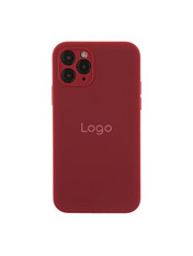 Чохол Silicone Case Square Full Camera для Apple iPhone 11 Pro Max Maroon Maroon (6987341025)