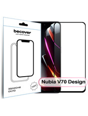 Захисне скло BeCover Design для Nubia V70 глянсове (713455) Black