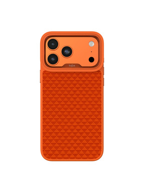 Чохол Kajsa Glamorous Collection Pyramid Pattern with MagSafe Plus O-Ring для Apple iPhone 17 Pro Orange (6973152480)