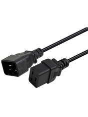 Кабель живлення Rezone C19 to C20 1,8m (3x1.5mm²) Black